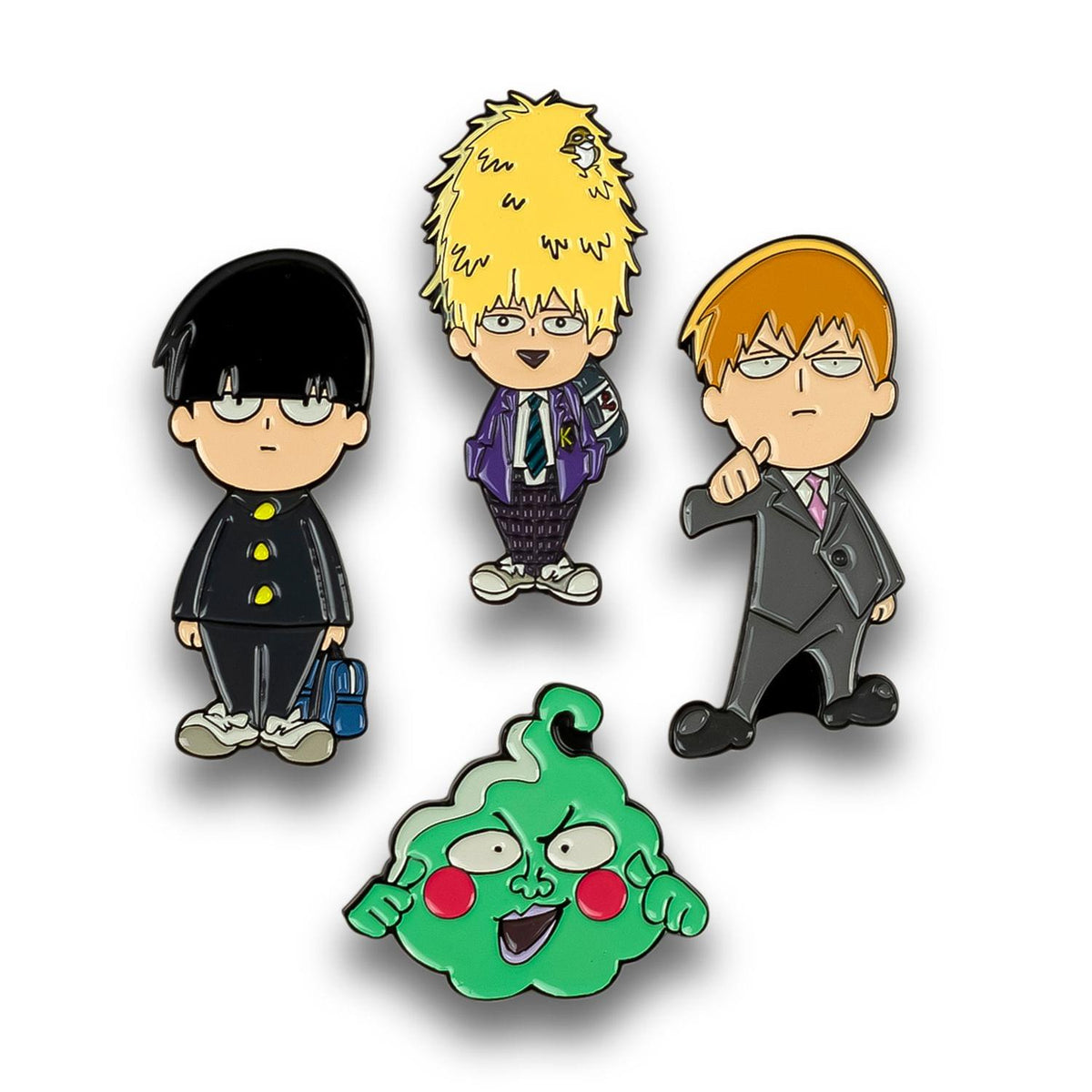 Mob Psycho 100 4-Piece Enamel Collector Pin Set