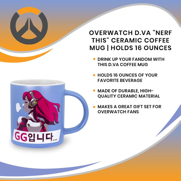 Overwatch D.Va "Nerf This" Ceramic Coffee Mug