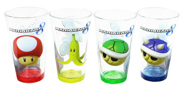 Mario Kart 16oz Character Pint Glasses, Set of 4