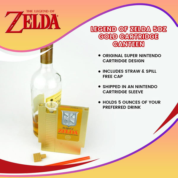 Legend of Zelda 5oz Gold Cartridge Canteen