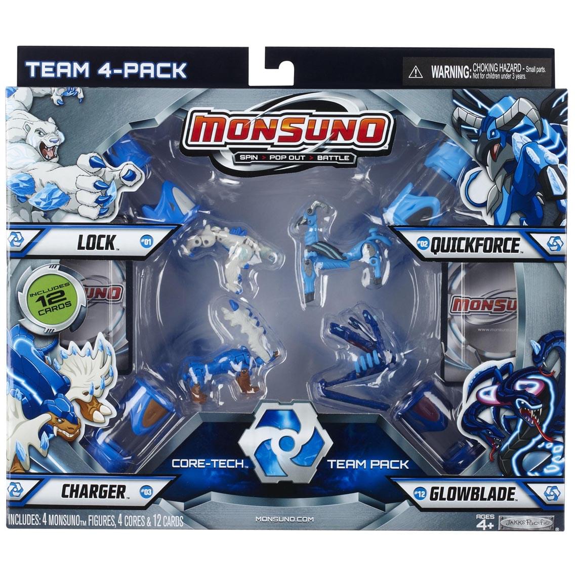 Monsuno Core Combat 4 Pack Wave#1: Lock Quickforce Charger & Glowblade