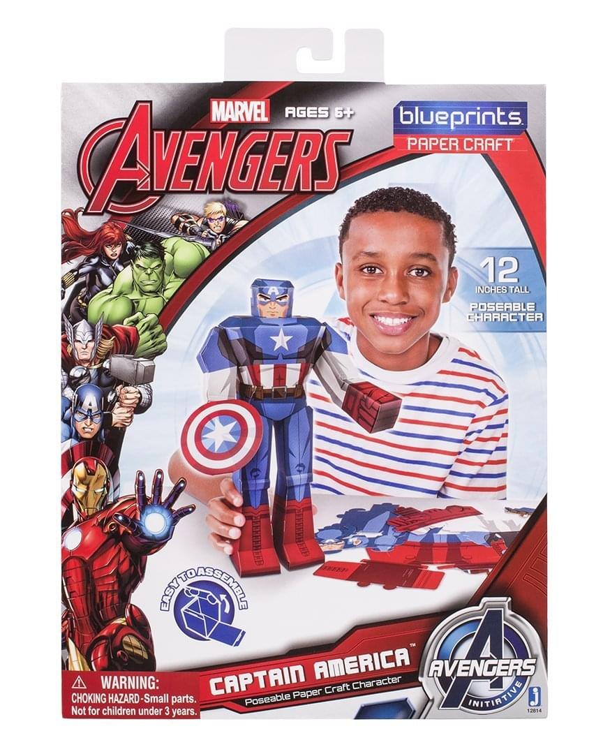 Marvel Blueprint Paper Craft 12" Figure: Captain America