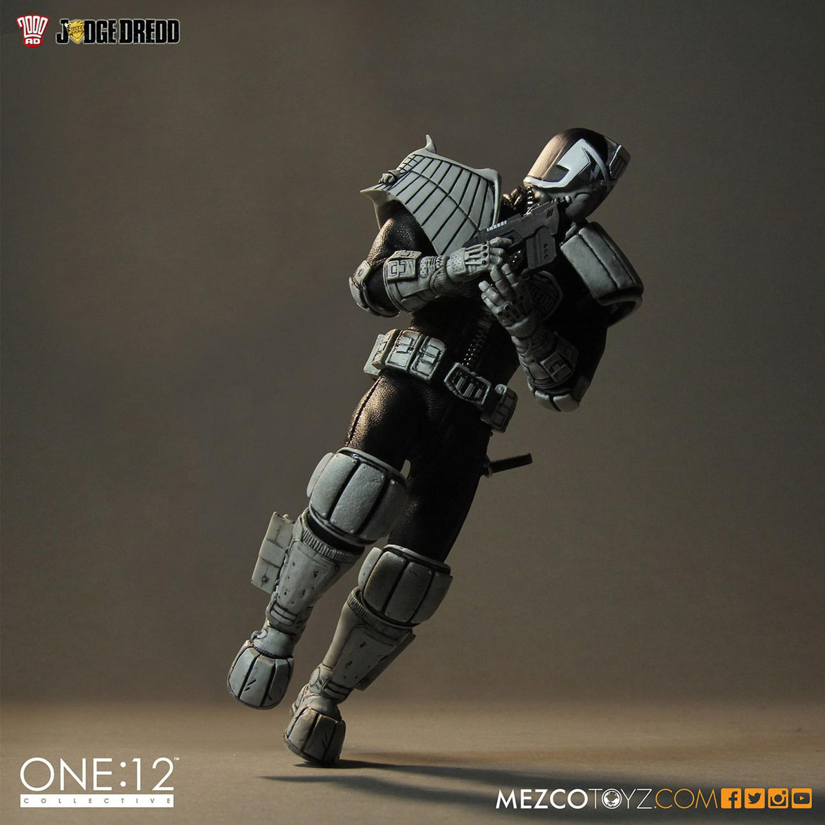 Judge Dredd One:12 Collective Action Figure Black and White NYCC Exclusive
