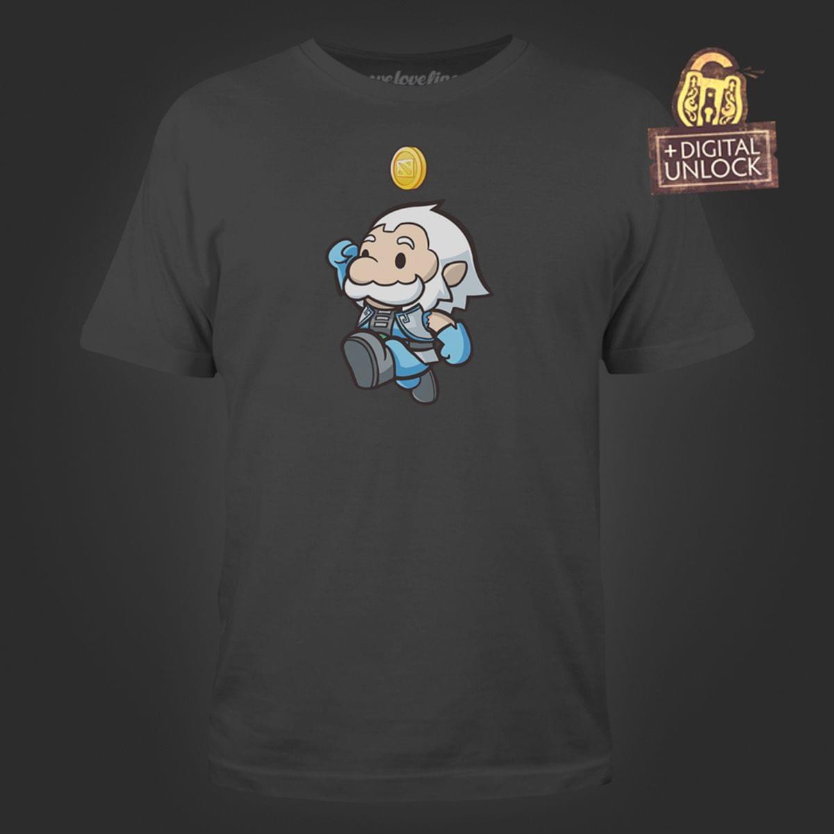 DOTA 2 Heavenly Jump Men's Charcoal Tee Small with Digital Unlock Code