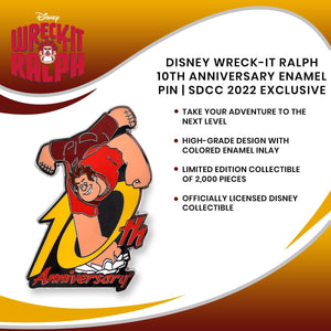Disney Wreck-It Ralph 10th Anniversary Enamel Pin