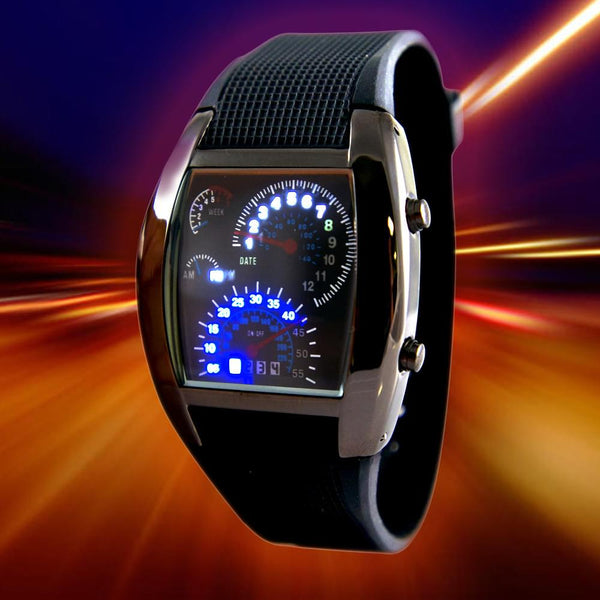 Max Speed LED Car Speedometer Wrist Watch