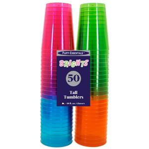 Plastic Shot Glasses 1 oz Assorted Neon 1000 Count