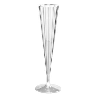 Deluxe Clear Plastic Champagne 5oz Flute 120 Count