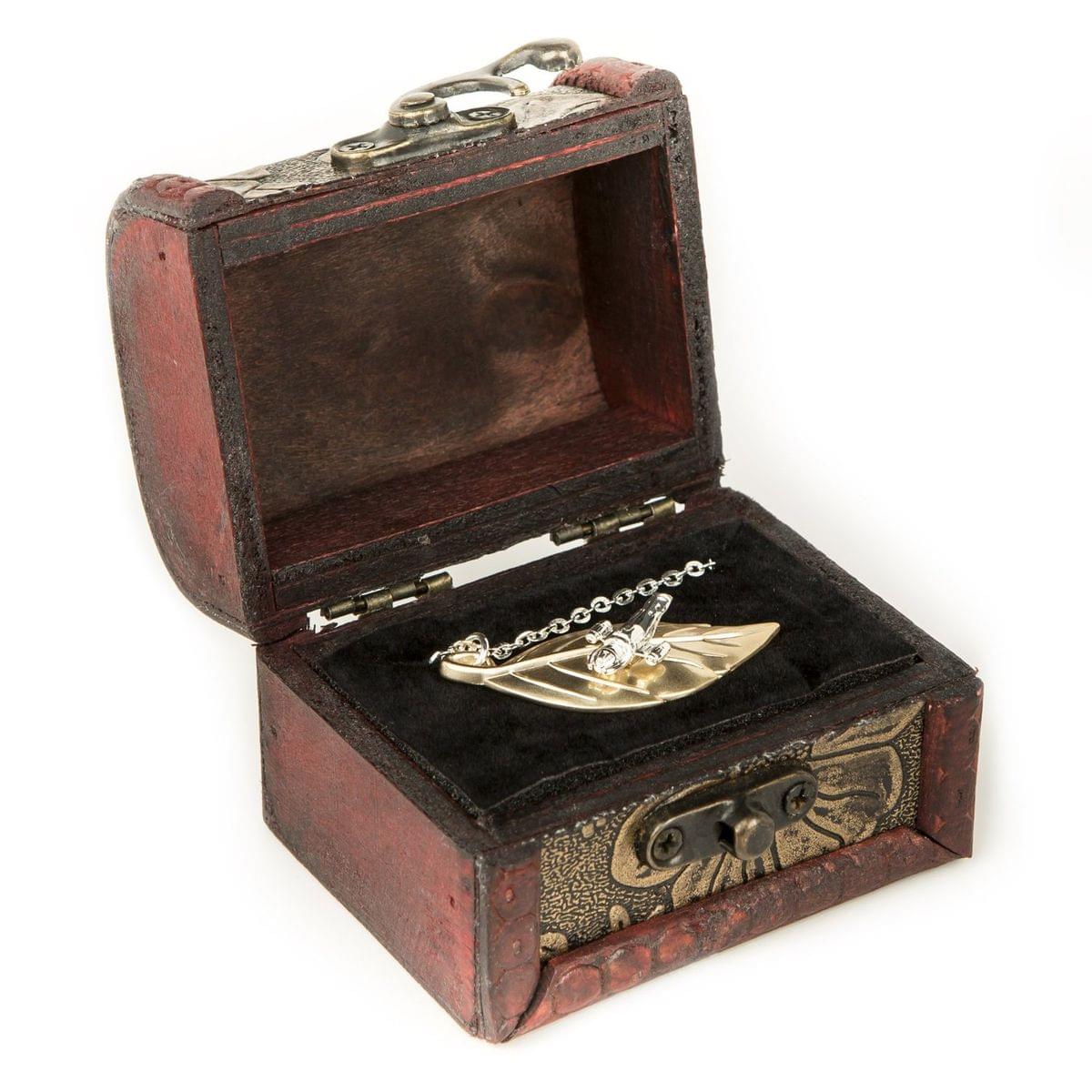 Firefly 14k Gold/Sterling Silver Plated Leaf on the Wind Pendant