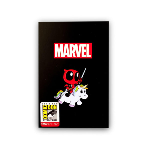 Marvel Deadpool Riding a Unicorn Enamel Pin