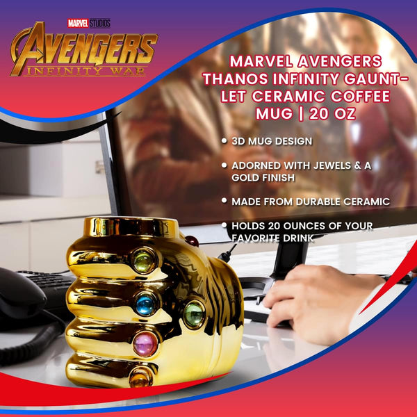 Marvel Avengers Thanos Infinity Gauntlet Ceramic Coffee Mug