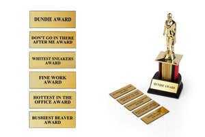 The Office Dundie Award Replica With 6 Interchangeable Plates
