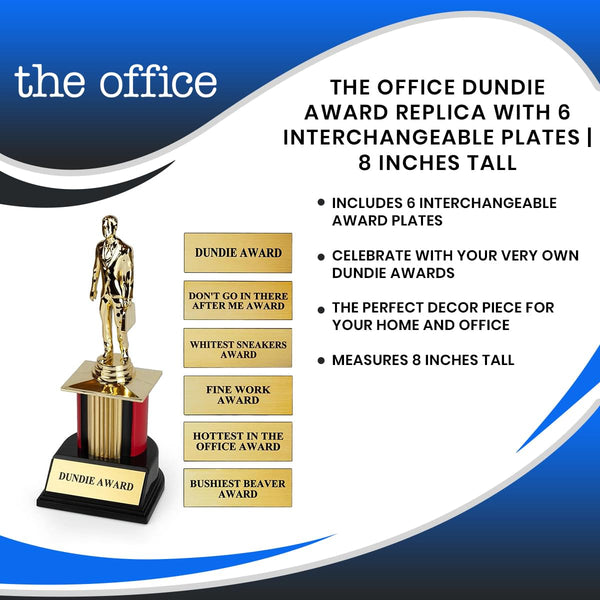 The Office Dundie Award Replica With 6 Interchangeable Plates