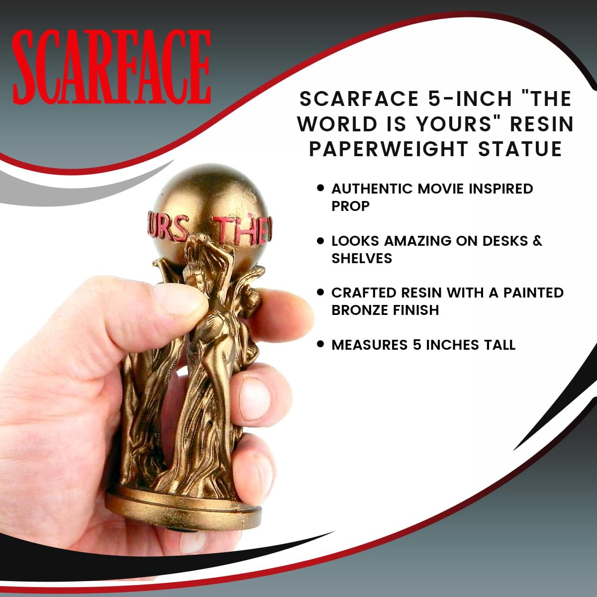 Scarface 5-Inch "The World Is Yours" Resin Paperweight Statue