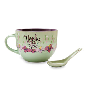 Disney The Little Mermaid Ariel Ceramic Soup Mug With Spoon