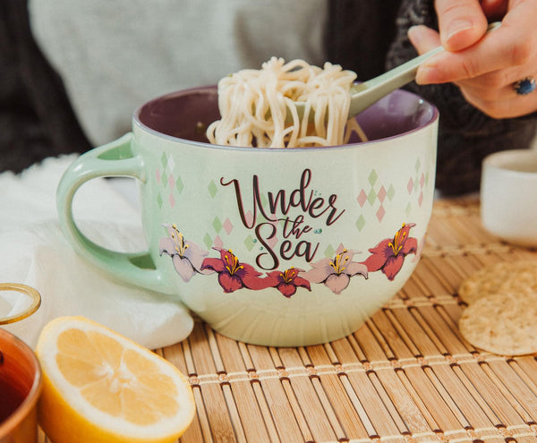 Disney The Little Mermaid Ariel Ceramic Soup Mug With Spoon
