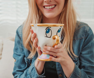 Disney Beauty And The Beast Chip Sculpted Ceramic Figural Mug