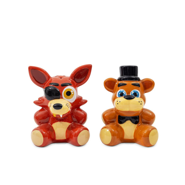 Five Nights At Freddy's Freddy and Foxy Ceramic Salt and Pepper Shaker Set