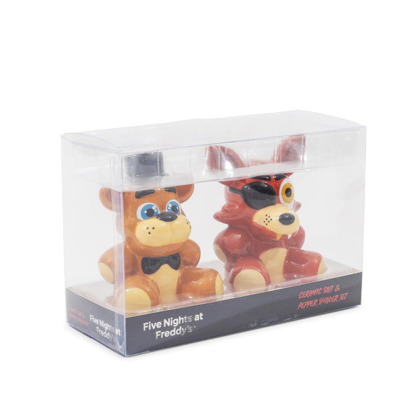 Five Nights At Freddy's Freddy and Foxy Ceramic Salt and Pepper Shaker Set