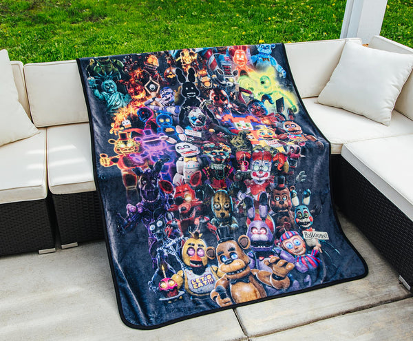 Five Nights At Freddy's Character Collage Fleece Throw Blanket