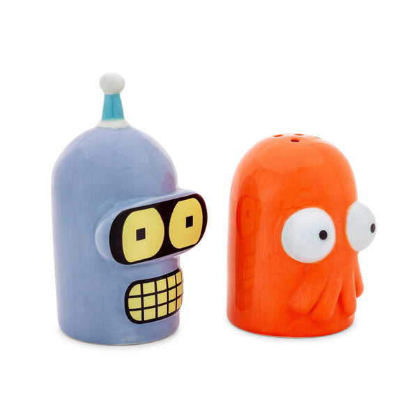 Futurama Bender and Zoidberg Ceramic Salt and Pepper Shaker Set
