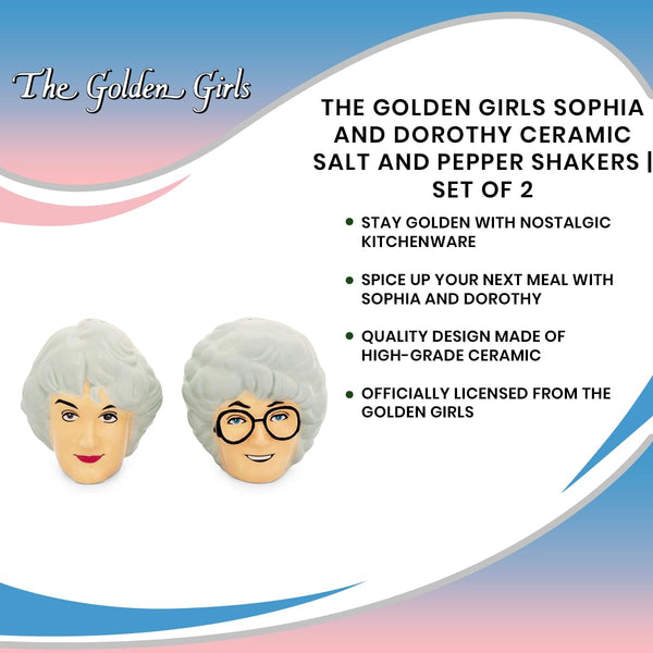 The Golden Girls Sophia and Dorothy Ceramic Salt and Pepper Shakers