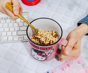 Sanrio Hello Kitty "Hello Grad" Ceramic Glitter Camper Mug