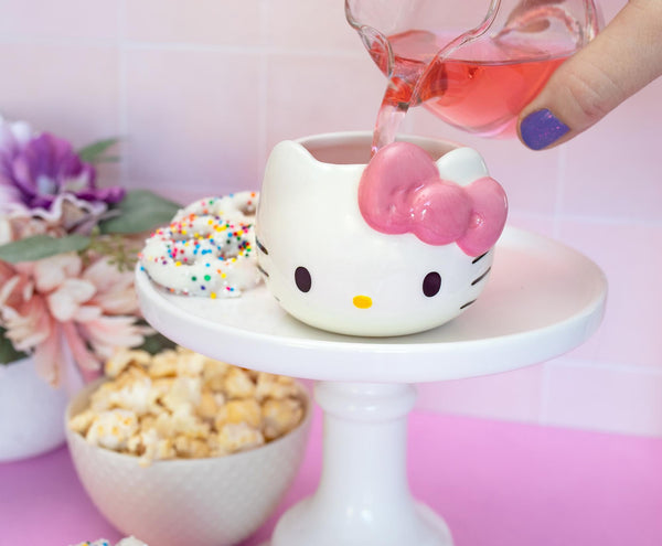Sanrio Hello Kitty Pink Bow Sculpted Ceramic Mini Mug