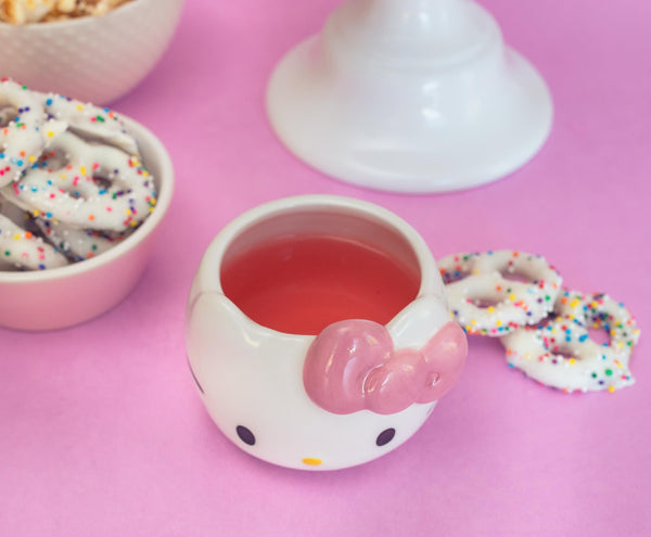 Sanrio Hello Kitty Pink Bow Sculpted Ceramic Mini Mug