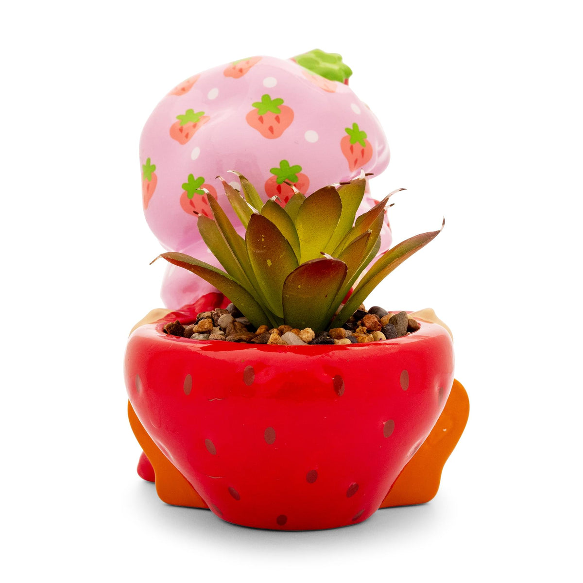 Strawberry Shortcake 4-Inch Ceramic Mini Planter With Artificial Succulent