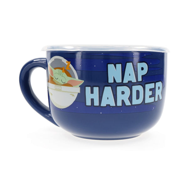 Star Wars: The Mandalorian "Work Hard" Ceramic Soup Mug With Lid