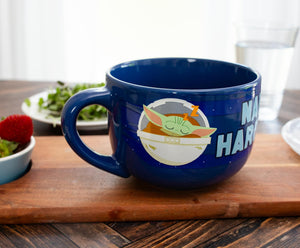 Star Wars: The Mandalorian "Work Hard" Ceramic Soup Mug With Lid