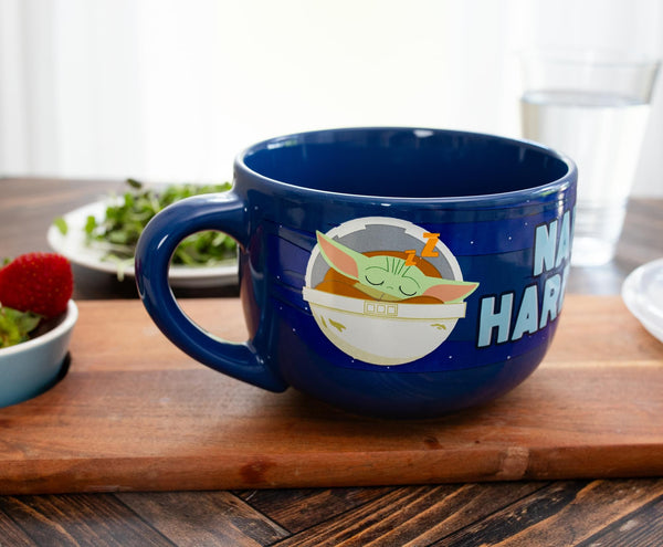 Star Wars: The Mandalorian "Work Hard" Ceramic Soup Mug With Lid