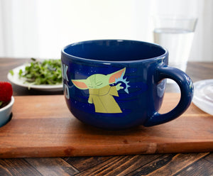 Star Wars: The Mandalorian "Work Hard" Ceramic Soup Mug With Lid