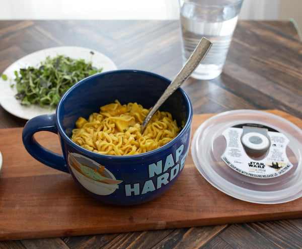 Star Wars: The Mandalorian "Work Hard" Ceramic Soup Mug With Lid