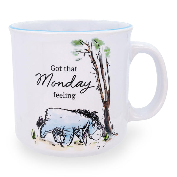 Disney Winnie the Pooh Eeyore "Monday Feeling" Ceramic Camper Mug