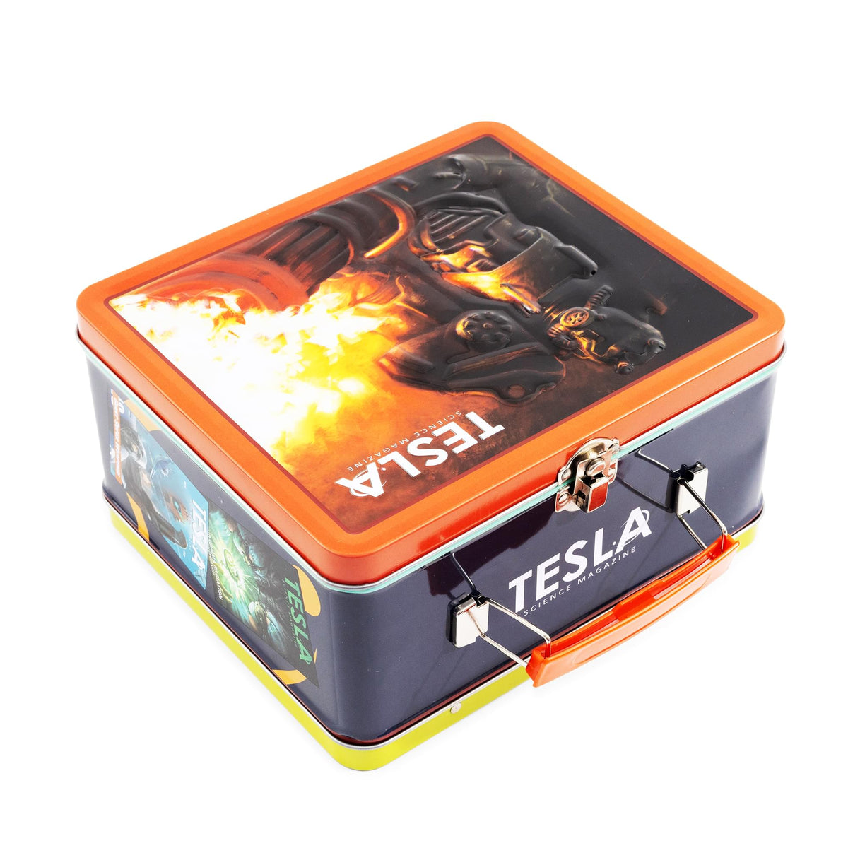 Fallout Tesla Science Magazine Metal Retro Metal Lunchbox