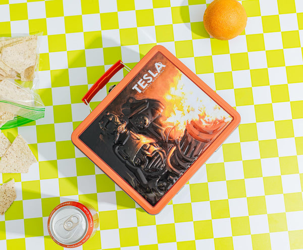 Fallout Tesla Science Magazine Metal Retro Metal Lunchbox