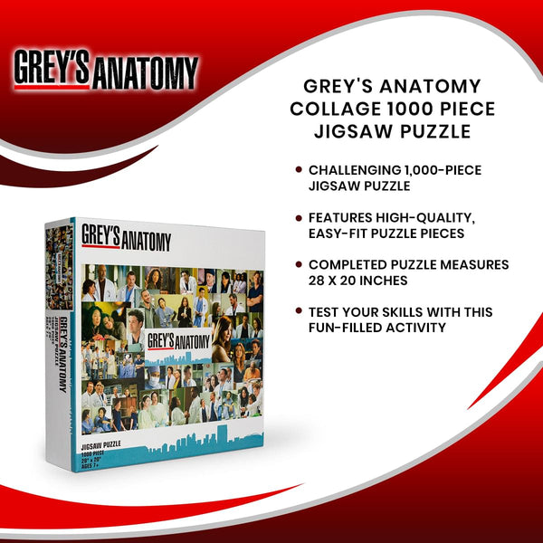 Grey's Anatomy Collage 1000 Piece Jigsaw Puzzle