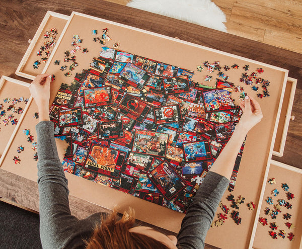 Super Never Ending Showdowns Retro Video Games 1000-Piece Jigsaw Puzzle