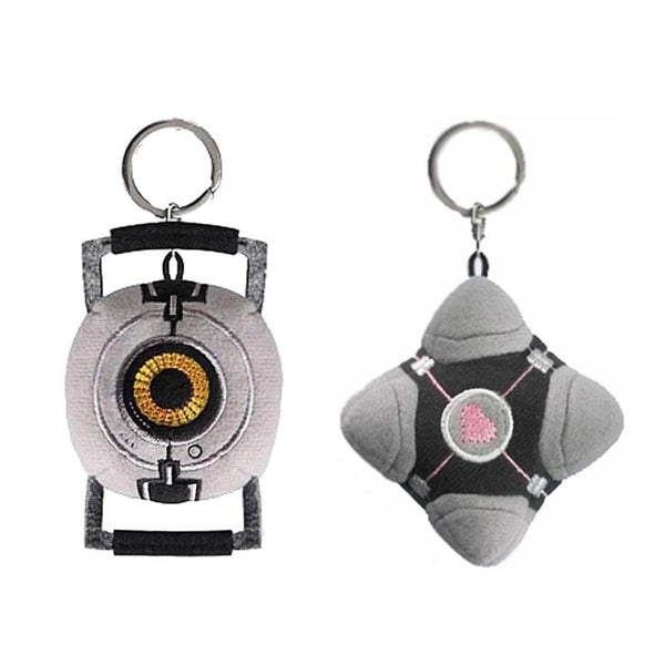 Portal Plush Keychain Set of 2: Companion Cube & Space Sphere ...