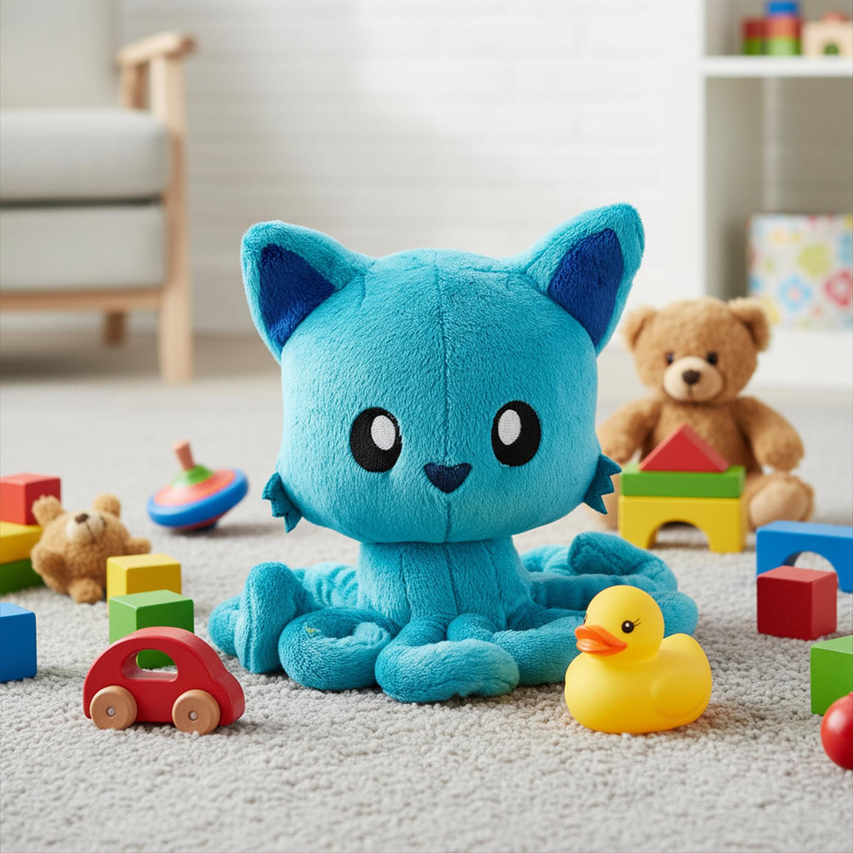 Tentacle Kitty 8 Inch Plush Paradise Blue Classic Edition