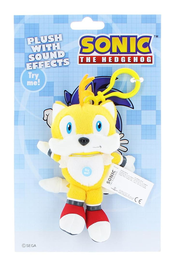 Sonic The Hedgehog Tails 4" Talking Plush Clip On