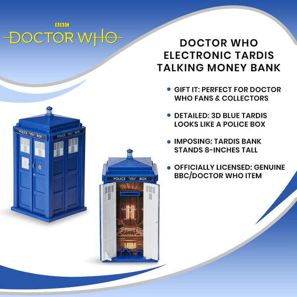 Doctor Who Electronic TARDIS Talking Money Bank