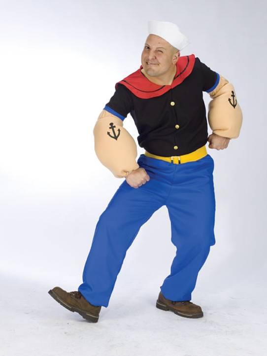 Popeye Costume Adult Plus Size