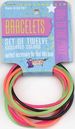 80's Punk Rock 12 Piece Costume Bracelet Set