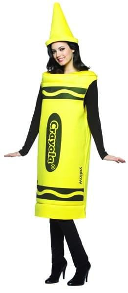 Yellow Crayola Crayon Costume Adult