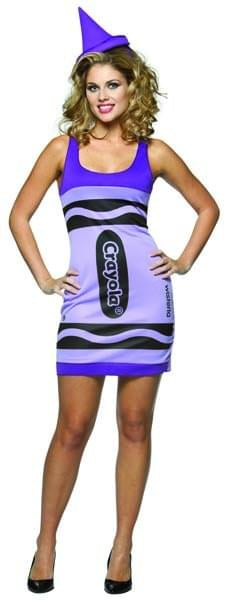 Wisteria Purple Crayola Crayon Tank Dress Costume Adult