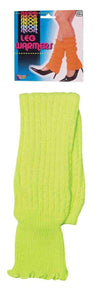 Neon Green Adult Costume Leg Warmers One Size