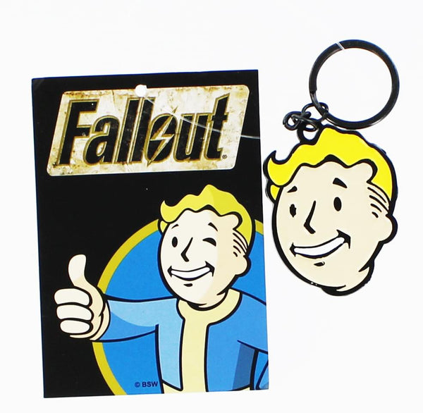 Fallout Vault Boy Head Metal Keychain